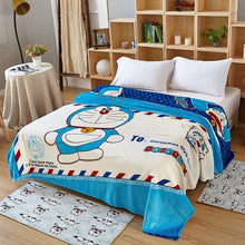 Load image into Gallery viewer, Cartoon Spiderman Flannel Blanket Adult/kids Cute Marie Cat Minions Warm Soft Fleece Blanket Queen Size 150x200cm Free Shipping