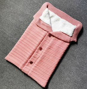 Warm Blanket Soft Baby Sleeping Bag Footmuff Cotton Knitting Envelope New Born Boy Girl Swad Wrap Accessories Sleepsacks Fashion