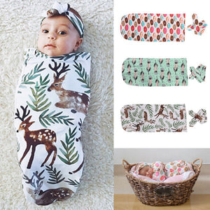 2Pcs Newborn Baby Swaddles Infant Bebes Bedding Cotton Swaddle Blanket Wrap Sleeping Sleepsack 0-12