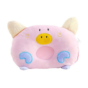 3 Styles Infant baby bedding print pig elephant star oval shape 100% cotton Baby protection pillow prevent bebe cushion