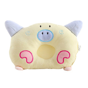 3 Styles Infant baby bedding print pig elephant star oval shape 100% cotton Baby protection pillow prevent bebe cushion