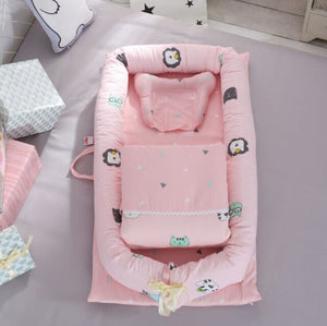 Baby Portable Crib Bed Sleeping Bed Cotton Infant Bebe Nest Travel Bed Washable Newborn Mattress Child Cradle Cot