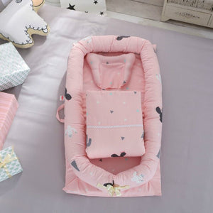 Baby Portable Crib Bed Sleeping Bed Cotton Infant Bebe Nest Travel Bed Washable Newborn Mattress Child Cradle Cot