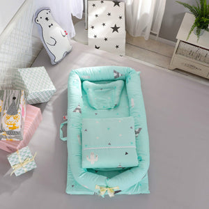 Baby Portable Crib Bed Sleeping Bed Cotton Infant Bebe Nest Travel Bed Washable Newborn Mattress Child Cradle Cot