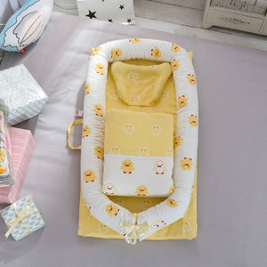 Baby Portable Crib Bed Sleeping Bed Cotton Infant Bebe Nest Travel Bed Washable Newborn Mattress Child Cradle Cot