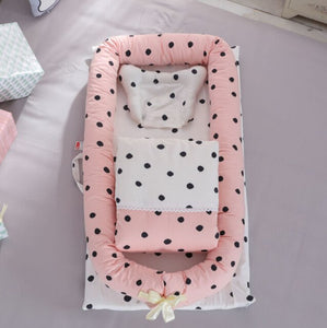 Baby Portable Crib Bed Sleeping Bed Cotton Infant Bebe Nest Travel Bed Washable Newborn Mattress Child Cradle Cot