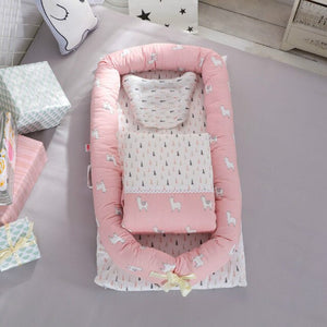 Baby Portable Crib Bed Sleeping Bed Cotton Infant Bebe Nest Travel Bed Washable Newborn Mattress Child Cradle Cot