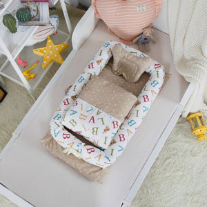 Baby Portable Crib Bed Sleeping Bed Cotton Infant Bebe Nest Travel Bed Washable Newborn Mattress Child Cradle Cot