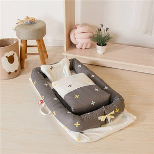 Baby Portable Crib Bed Sleeping Bed Cotton Infant Bebe Nest Travel Bed Washable Newborn Mattress Child Cradle Cot