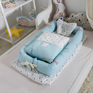 Baby Portable Crib Bed Sleeping Bed Cotton Infant Bebe Nest Travel Bed Washable Newborn Mattress Child Cradle Cot